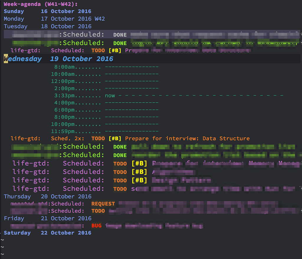 org clock report