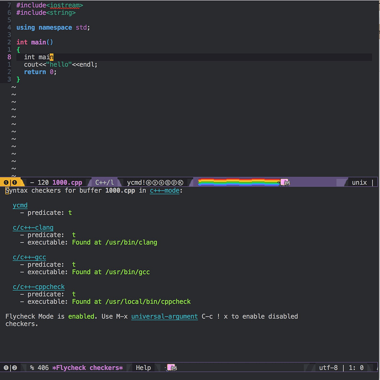 Flycheck如何设置？ - Spacemacs - Emacs China