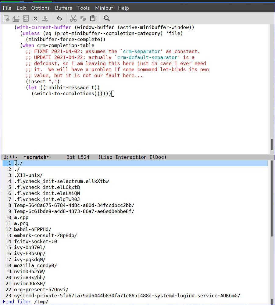 去掉 helm/ivy/selectrum 使用原生的 completions buffer Emacsgeneral Emacs