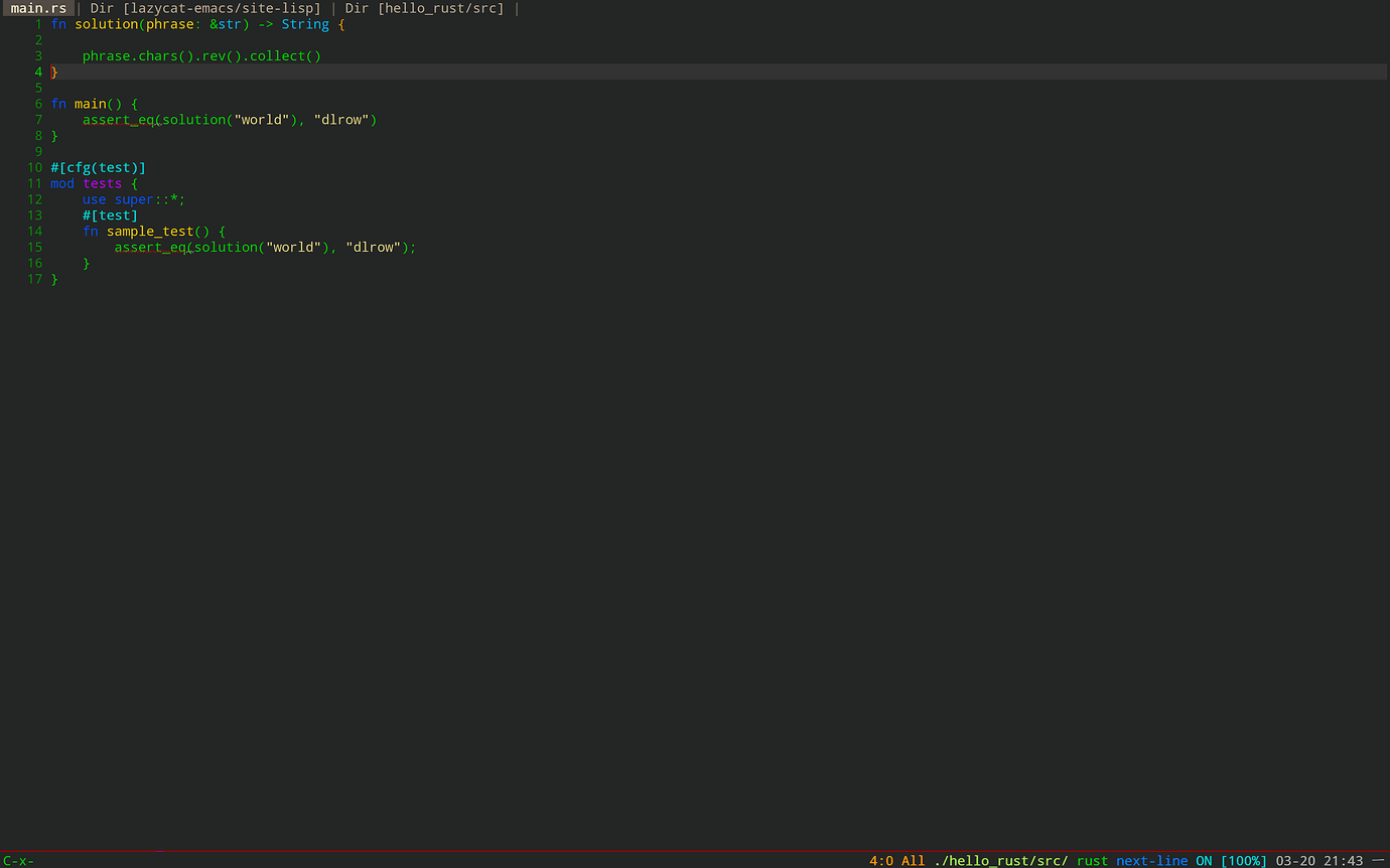 Rust mode lsp bridge echo area programming emacs china
