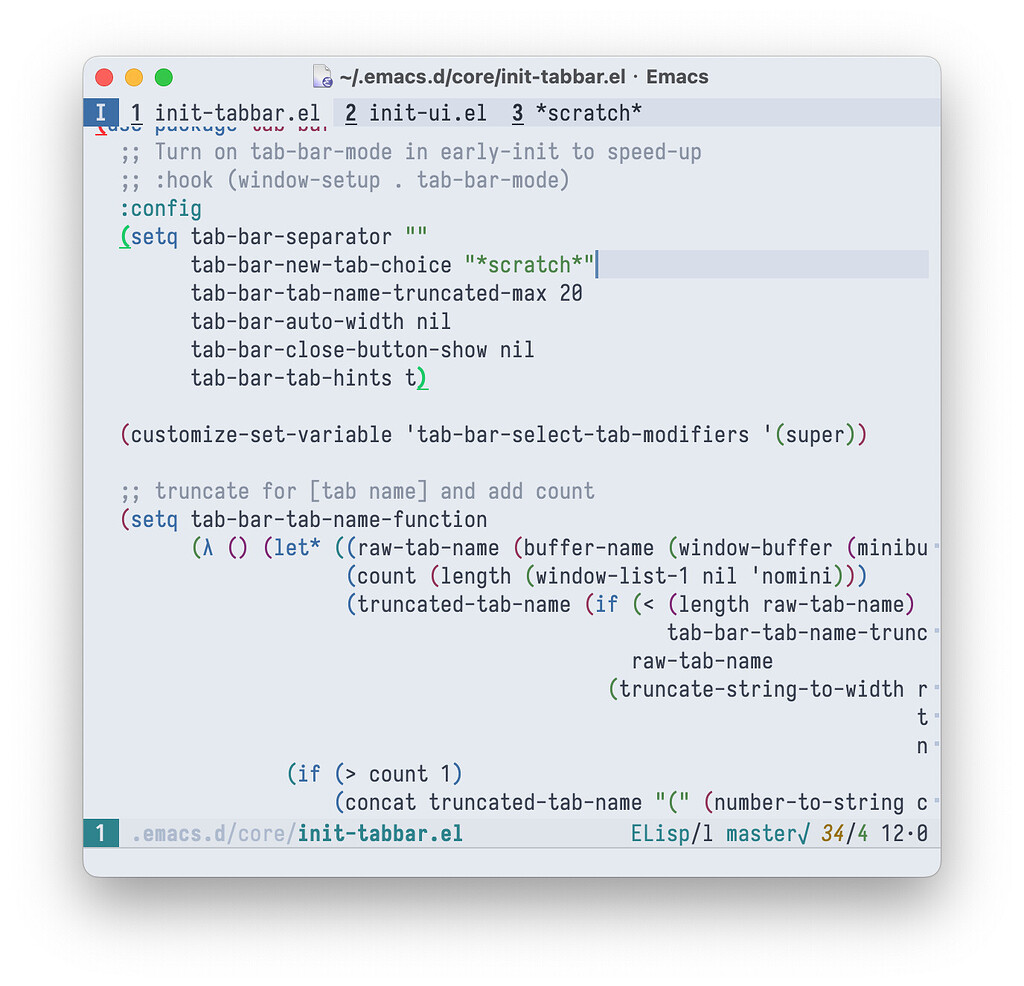 分享一下我的 tabbar 定制 Emacsgeneral Emacs China